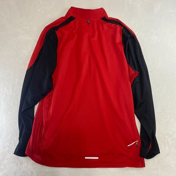 Nike Running Dri-Fit 1/4 Zip Long Sleeve Pullover Athletic Strech Red Mens XXL - Picture 5 of 9